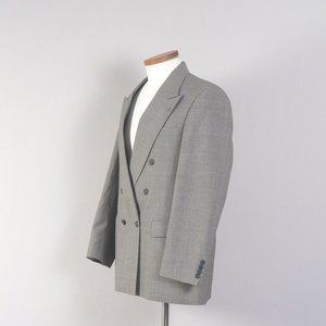 Hagaar Men's Coat Blazer Gray Pure Wool 40R